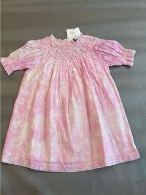 Bebe Organic Bubblegum Tie-Dye Melody Dress - Pink. Size 3